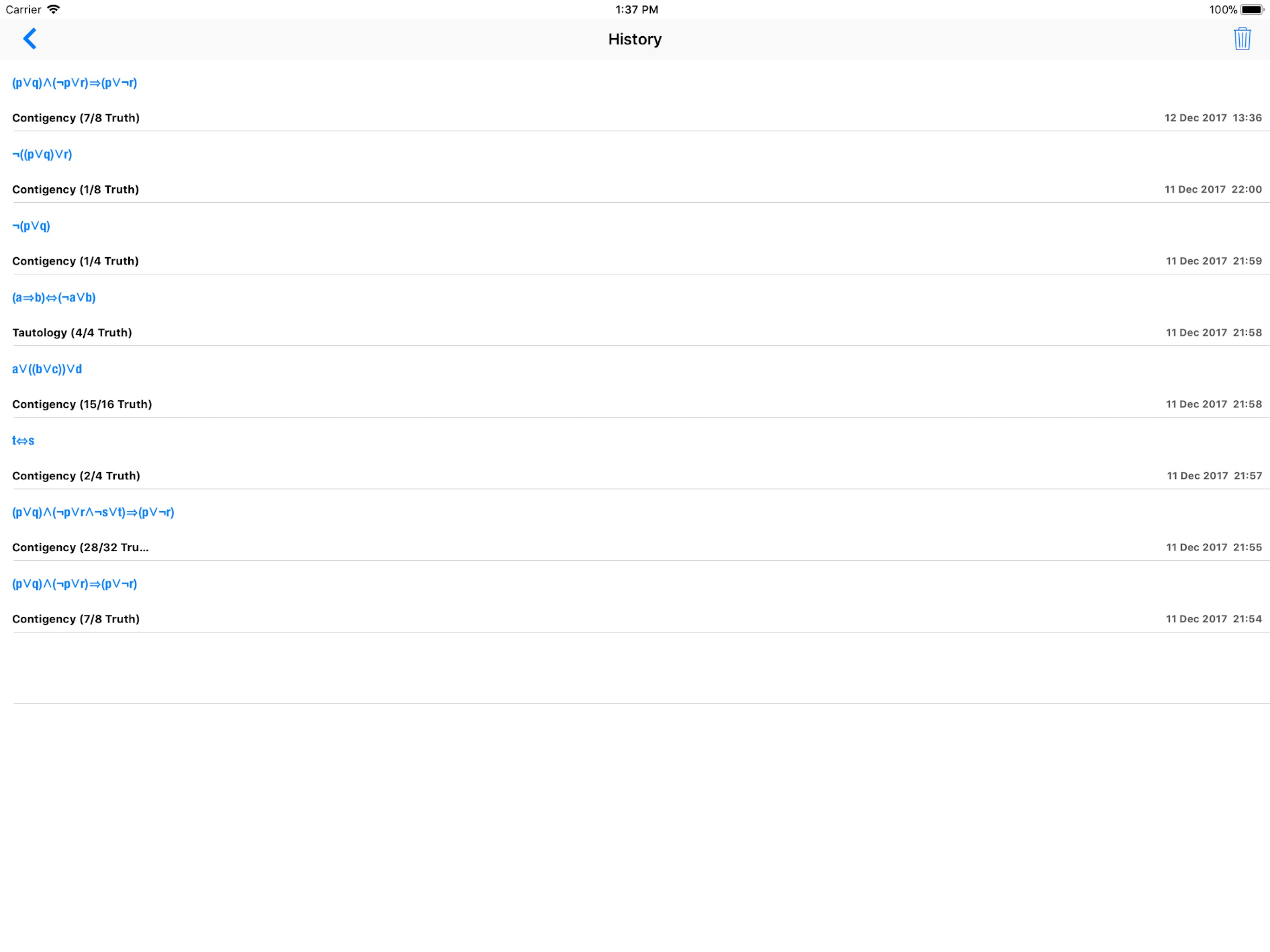 Truth Table Builder screenshot 8
