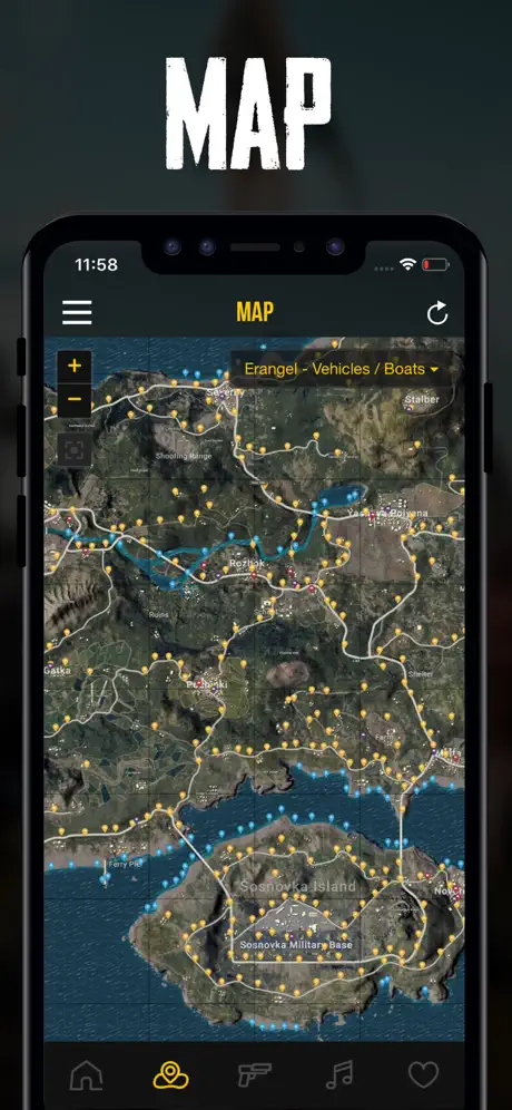 Map, Stickers & Stats for PUBG