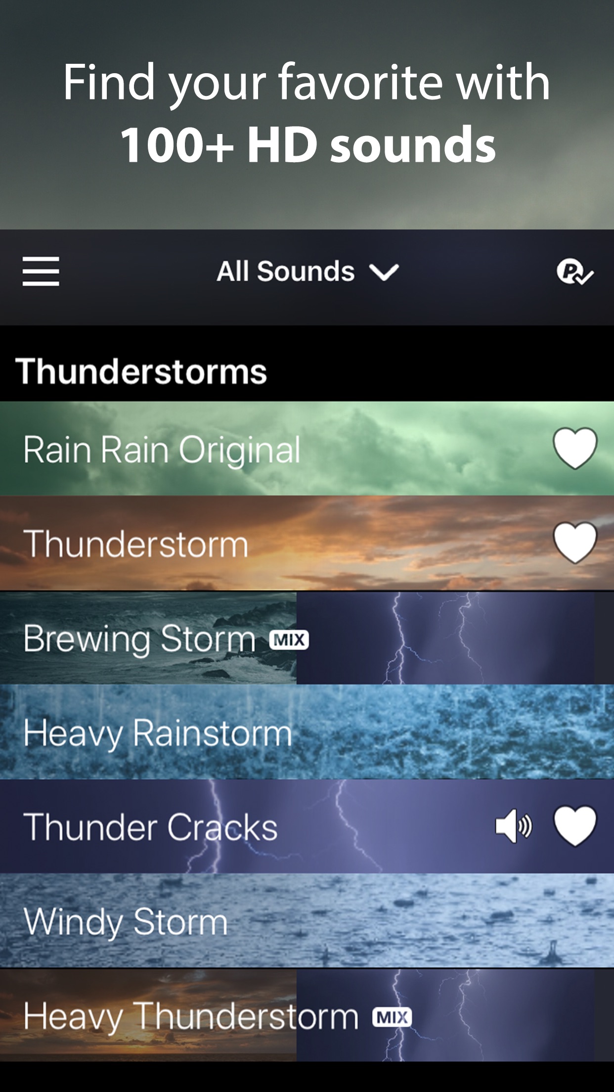 Screenshot 1 of Rain Rain Sleep Sounds