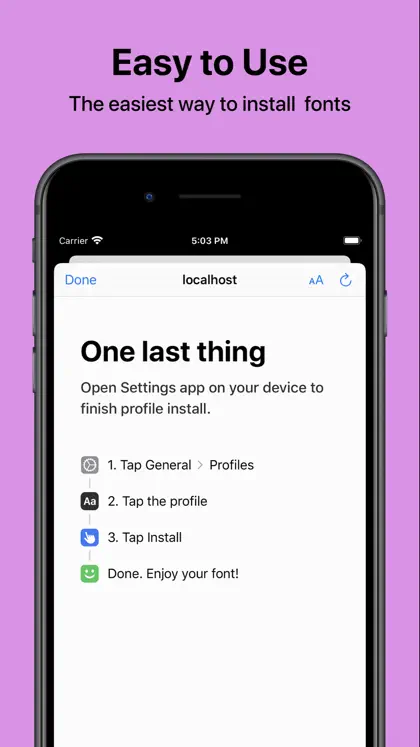 Screenshot 5 di 6 di RightFont: Install Any Font