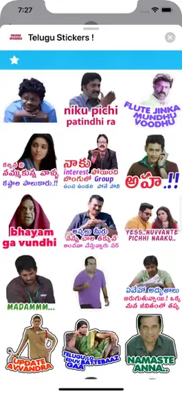 Game screenshot Telugu Stickers ! apk