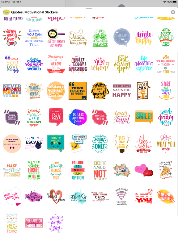 Quotes: Motivational Stickers iPad screenshot