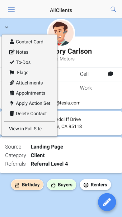 AllClients iPhone screenshot 4 - Business app