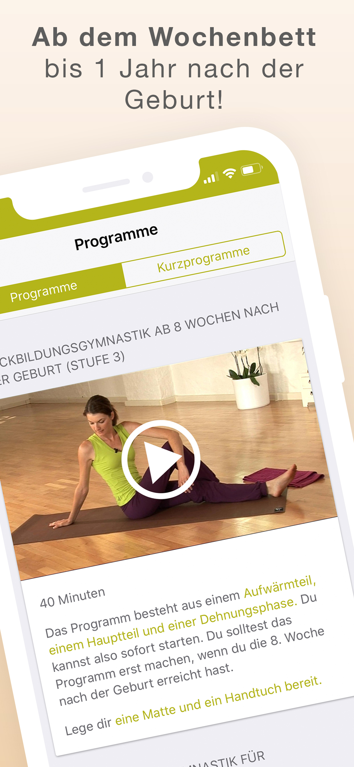 Rückbildung nach der Geburt