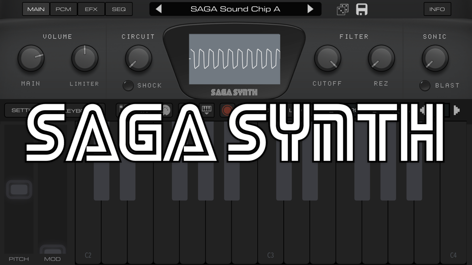 SAGA Synth | 16-Bit Sonic Fun! - 1.9.1 - (iOS)