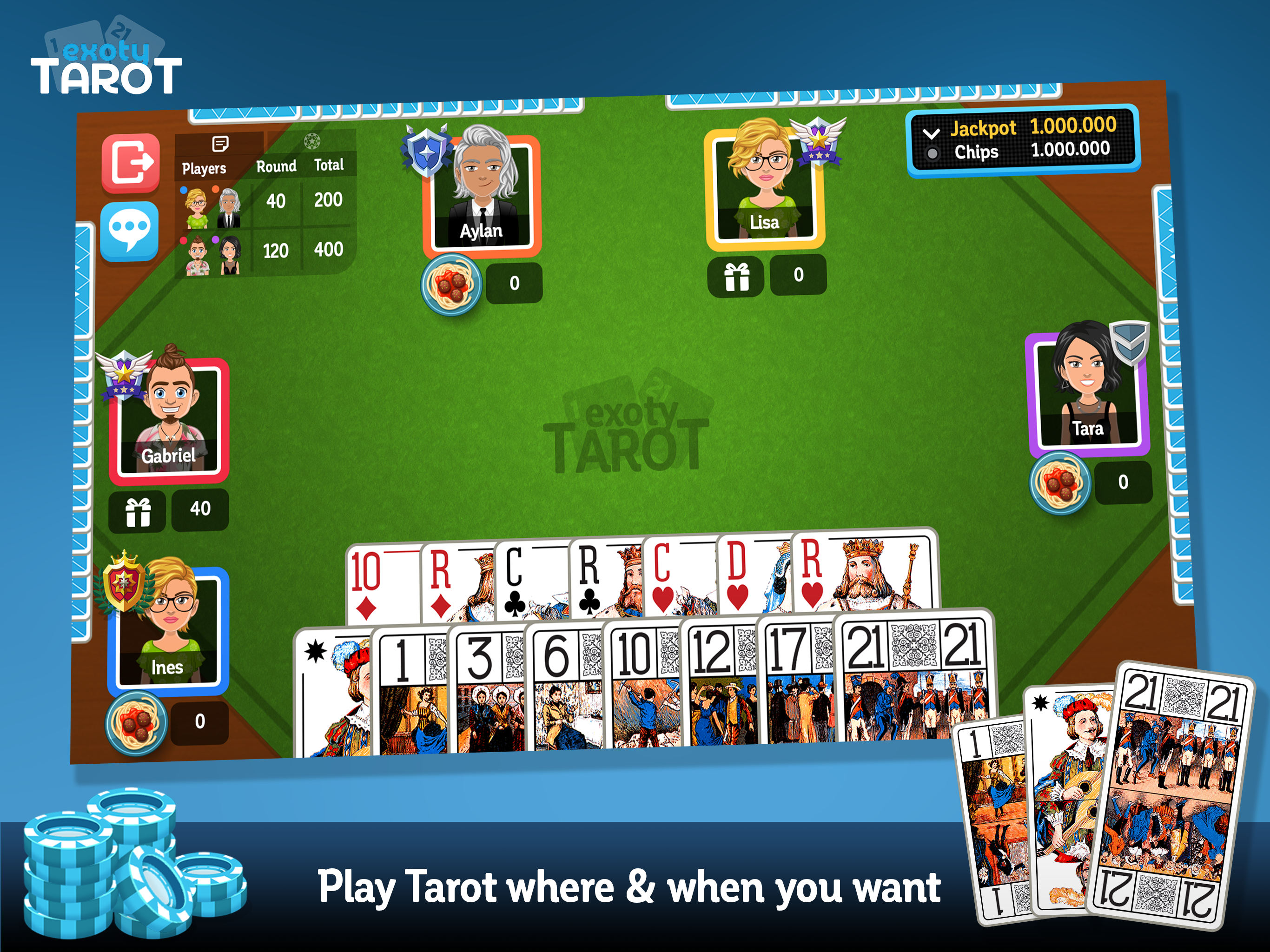 Exoty Tarot 3, 4 or 5 players