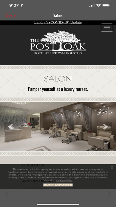 Post Oak Hotel Screenshot