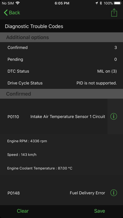 inCarDoc OBD2 ELM327 Scanner Screenshot