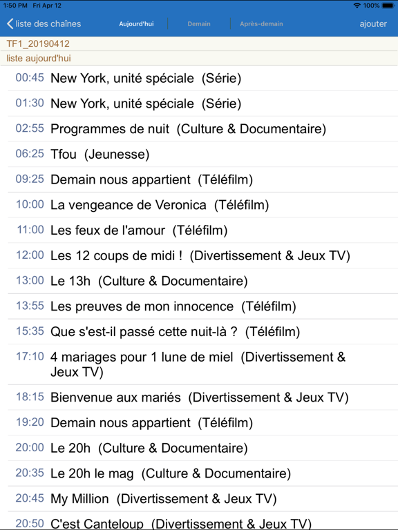 Screenshot #5 pour France Programme TV