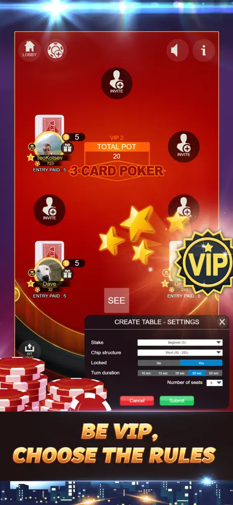 Svara - 3 Card Poker Online