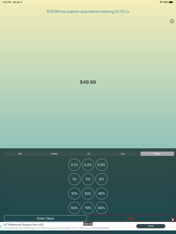 Fast Percent - Calculator Tool iPad screenshot 5 - Finance app