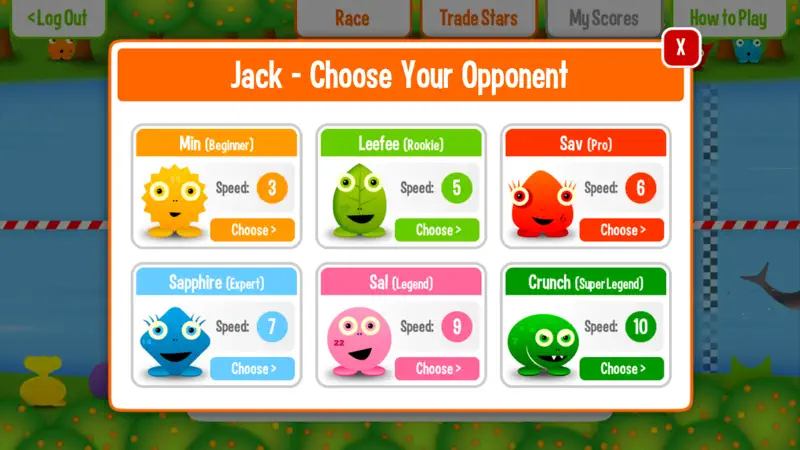Squeebles Maths Race screenshot 2 of 5