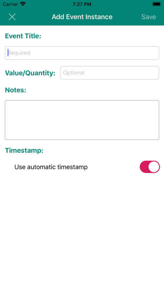 #6. Quick Event Logger (iOS) 来自: Yogesh Buradkar
