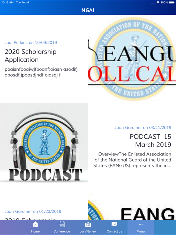 Indiana NG Association iPad screenshot 4 - Social Networking app