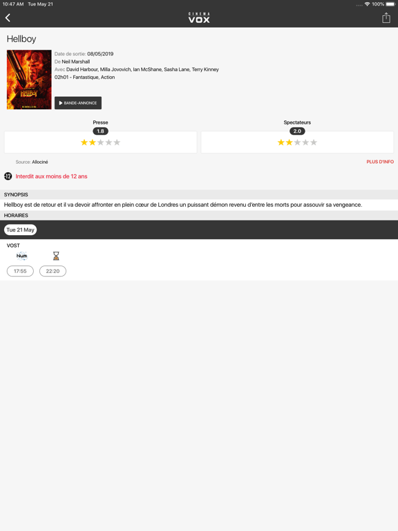 Vox Strasbourg iPad screenshot 4 - Entertainment app