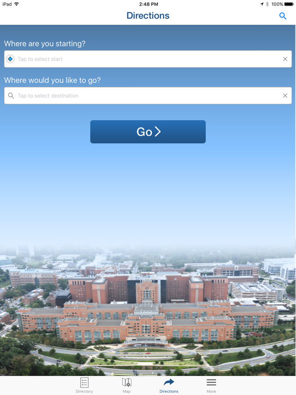 NIHCC Take Me There iPad screenshot 4 - Navigation app