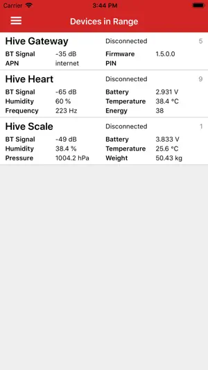 Bee hive monitoring diag screenshot 1