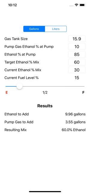 e85Cal on the App Store