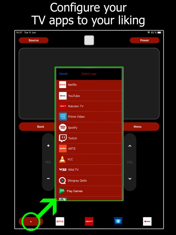 Remote TV for Sony Bravia iPad screenshot
