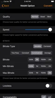 video 2 webm cross converter iphone capturas de pantalla 3