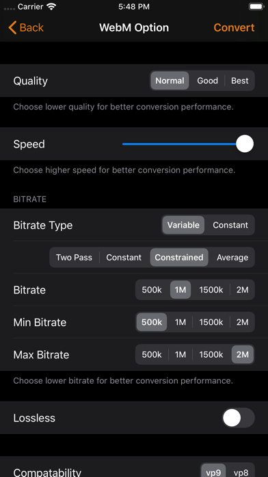 Screenshot #3 pour Video 2 WebM Cross Converter