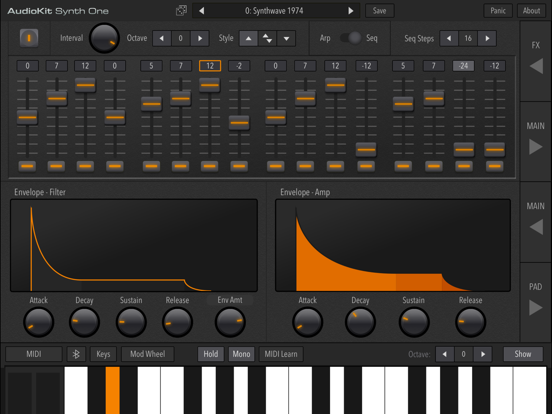 AudioKit Synth One Synthesizer iPad app afbeelding 5