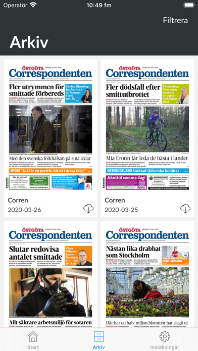 Screenshot #2 pour E-tidning Corren