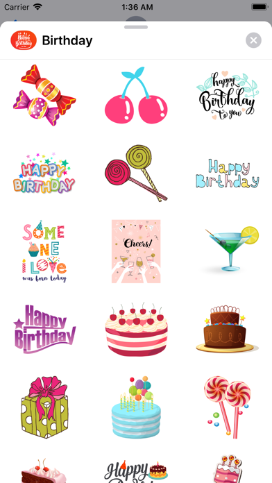 200+ Birthday MEGA Sticker App screenshot 3