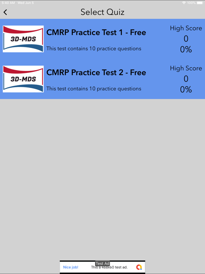 CMRP Study Quiz