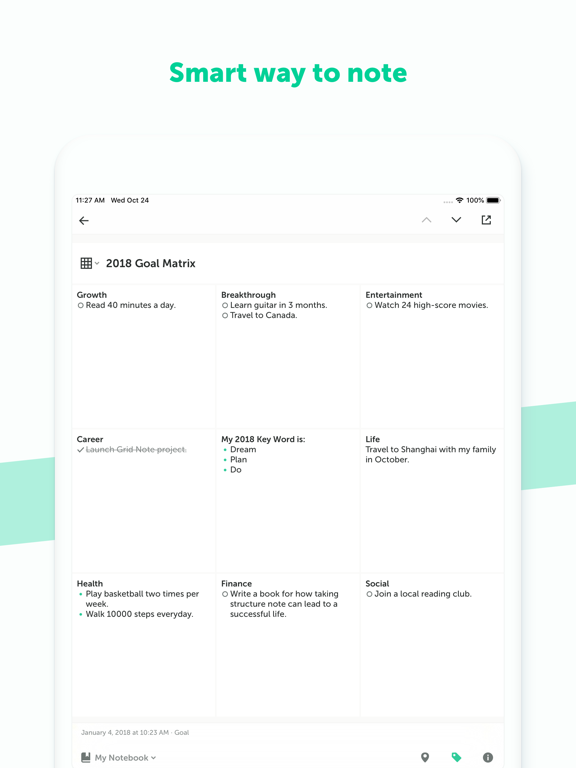 Screenshot #4 pour Grid Note - Smart way to note