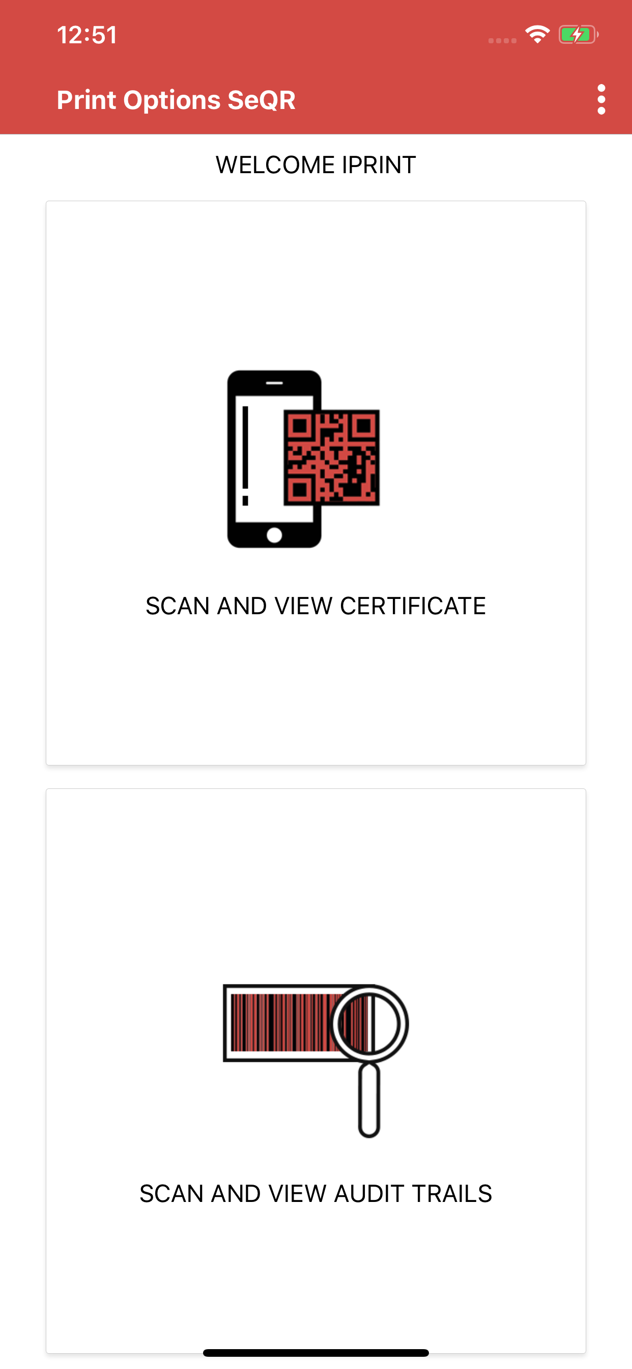 Print Options SeQR Scan