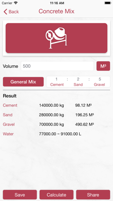 Concrete Calculator, Estimator screenshot 3