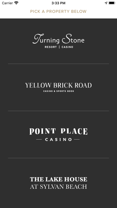 Turning Stone Resort Casino Screenshot