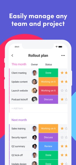 monday.com app screenshot
