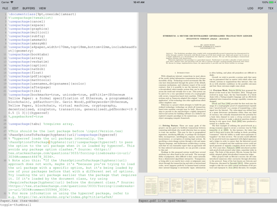 Screenshot #1 for TeX Writer - LaTeX On The Go