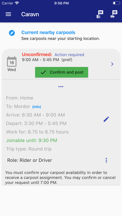 Caravn Carpool screenshot 2