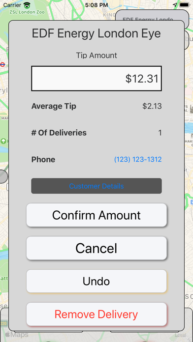Delivery TipR iPhone screenshot 3 - Utilities app