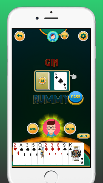 Screenshot #2 pour Gin Rummy Offline Card Game