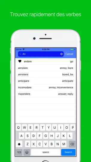 Capture d'écran de Les Verbes Italiens sur iPhone 8