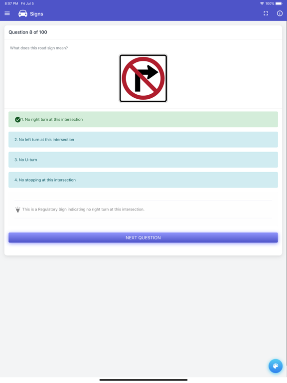 Mississippi DPS Permit Test iPad screenshot