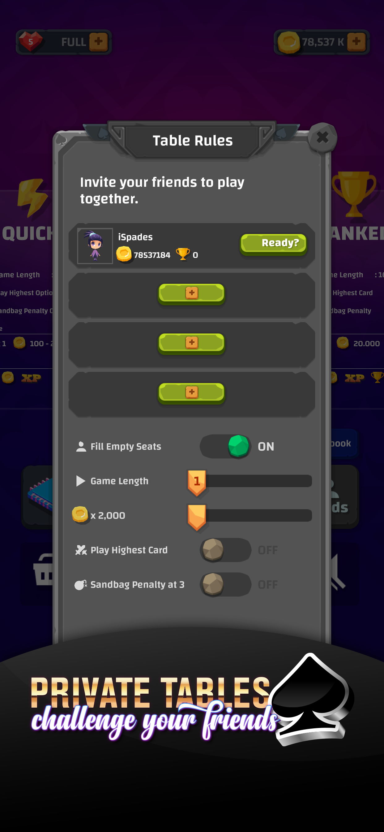 Spades Ultimate screenshot 4