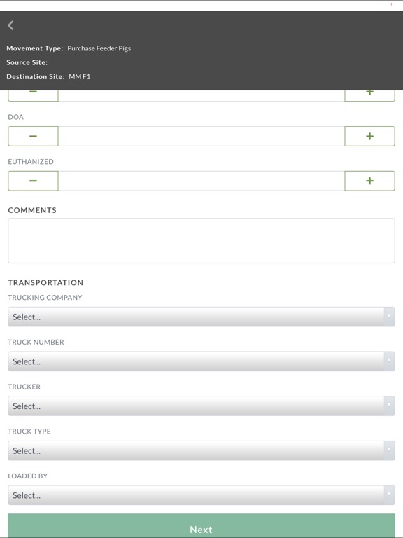 MetaFarms Mobile Movements iPad screenshot 2 - Productivity app