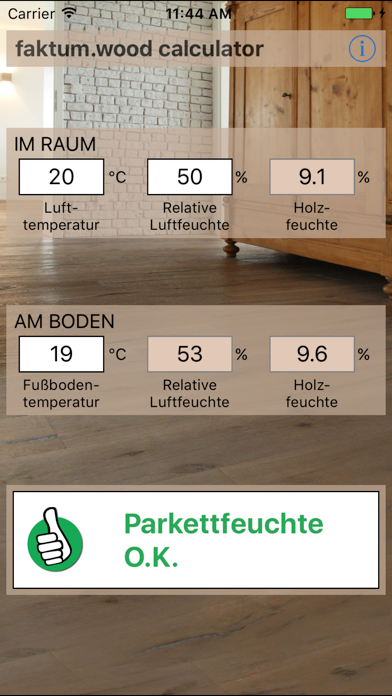 Holzfeuchterechner screenshot 2