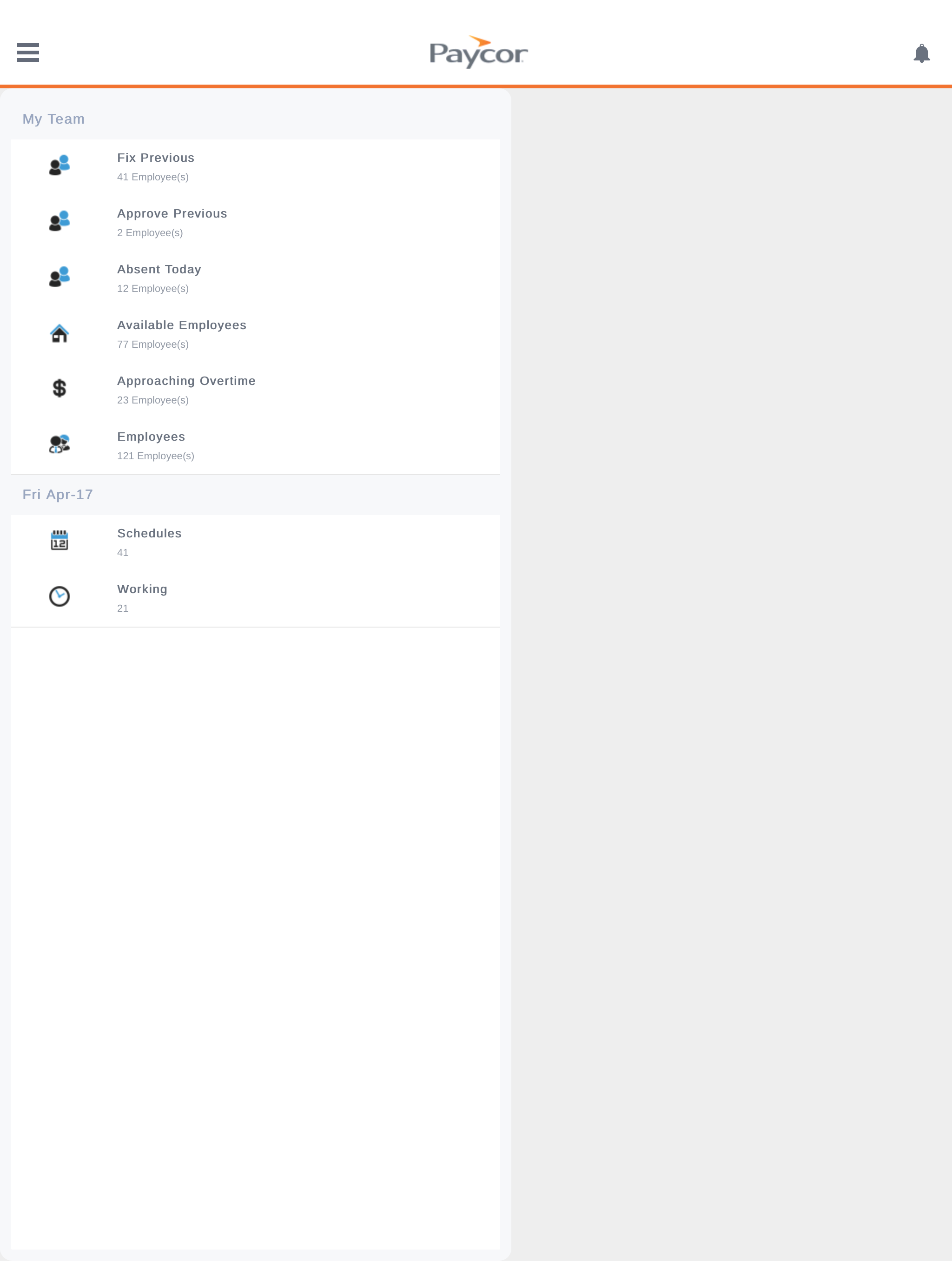 Paycor Time on Demand:Manager