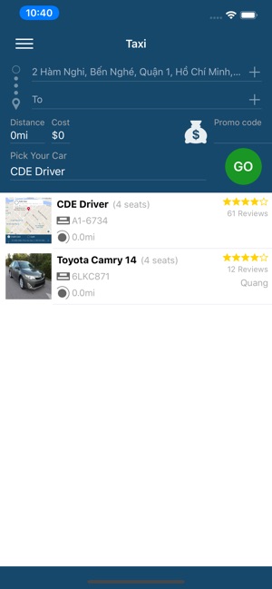 Vcab - Taxi Booking App