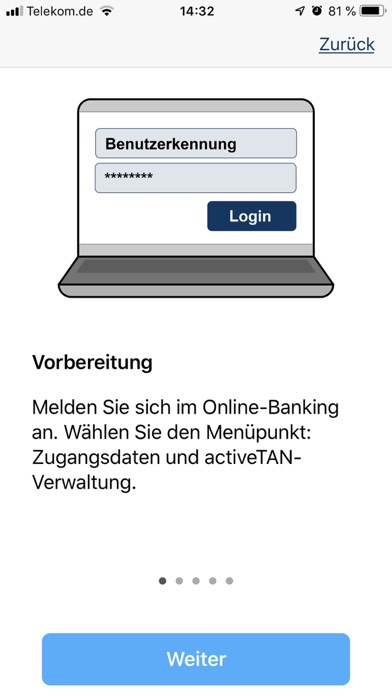 Sperrer-activeTAN Screenshot