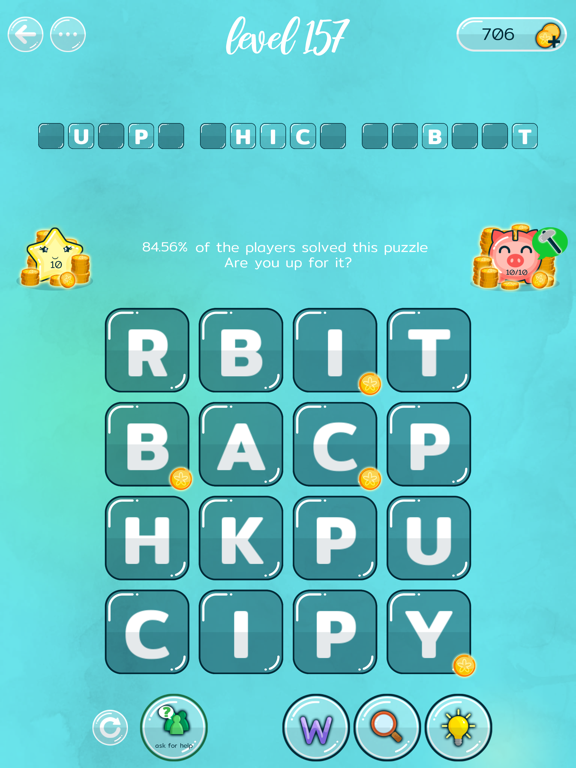Word Blocks Puzzles IQ iPad screenshot