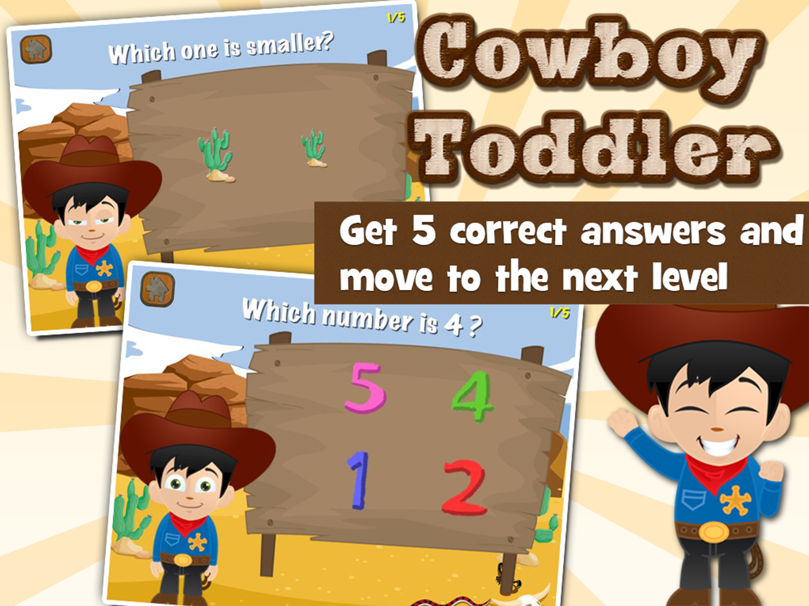Cowboy Toddler Learning Games