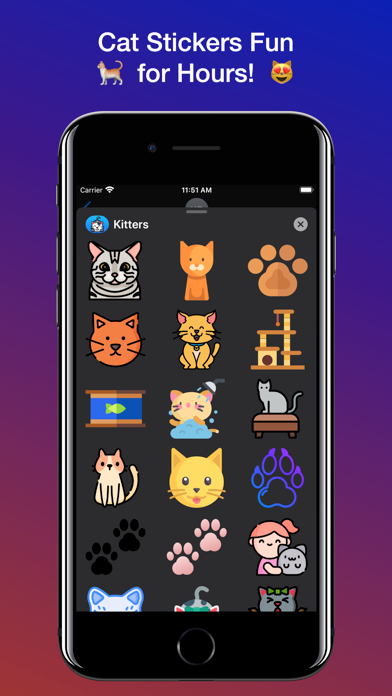 Kitters! Cat Stickers iPhone screenshot 6 - Stickers app