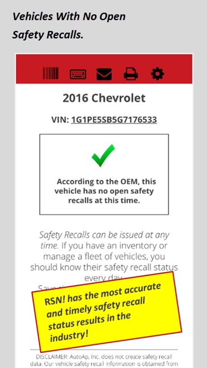 Recall Status Now!